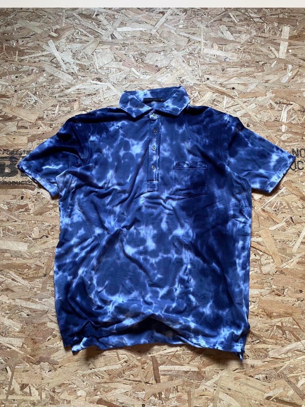 Greyson Blue Tie-Dye Polo Shirt